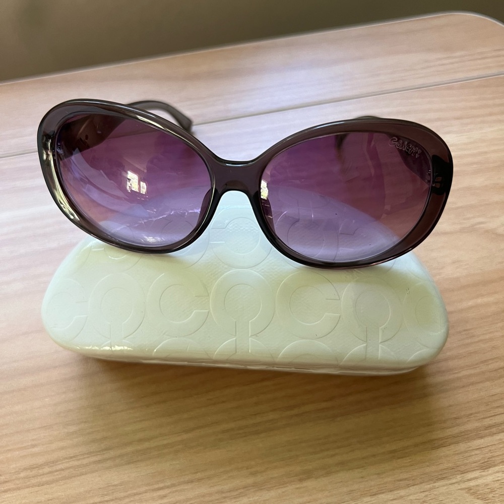 Coach Gracie Sunglasses in Purple (poppy collection) w Hardshell Case!